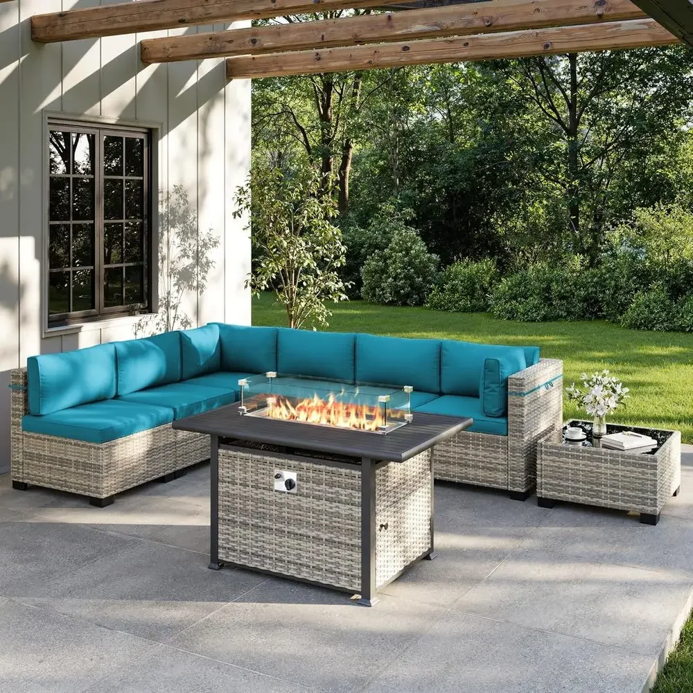Outdoor Furniture With Fire Pit - Set di mobili da esterno per