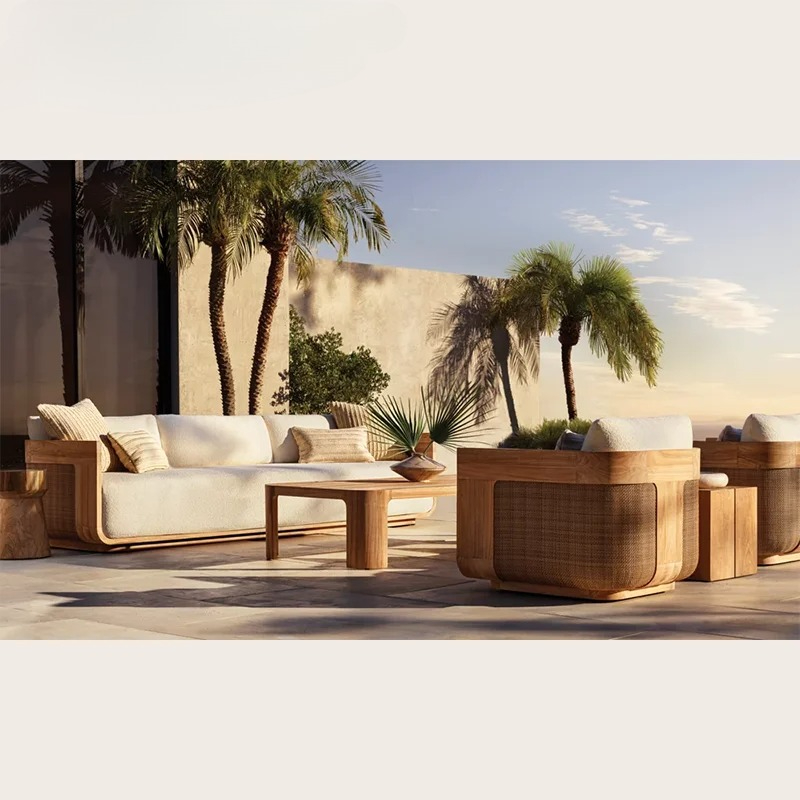 Outdoor Furniture For Pool - Set di divani in teak per
