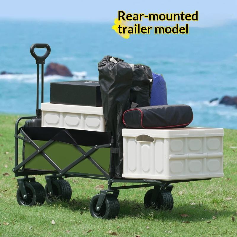 Outdoor Furniture With Storage - Carrello Pieghevole a Quattro Ruote per