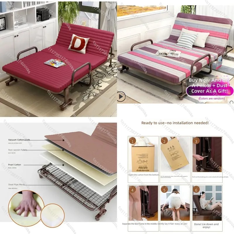 Camping Cot Foldable - Letto Pieghevole Singolo o Doppio, Lettino