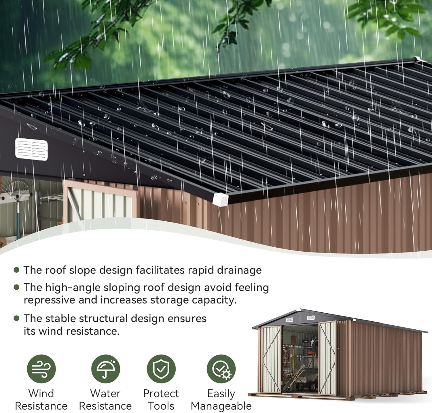 Outdoor Furniture With Storage - Casetta da giardino 12 x 10