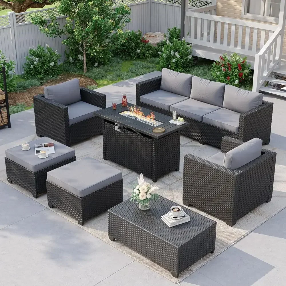 Outdoor Furniture With Fire Pit - Set di mobili da esterno per