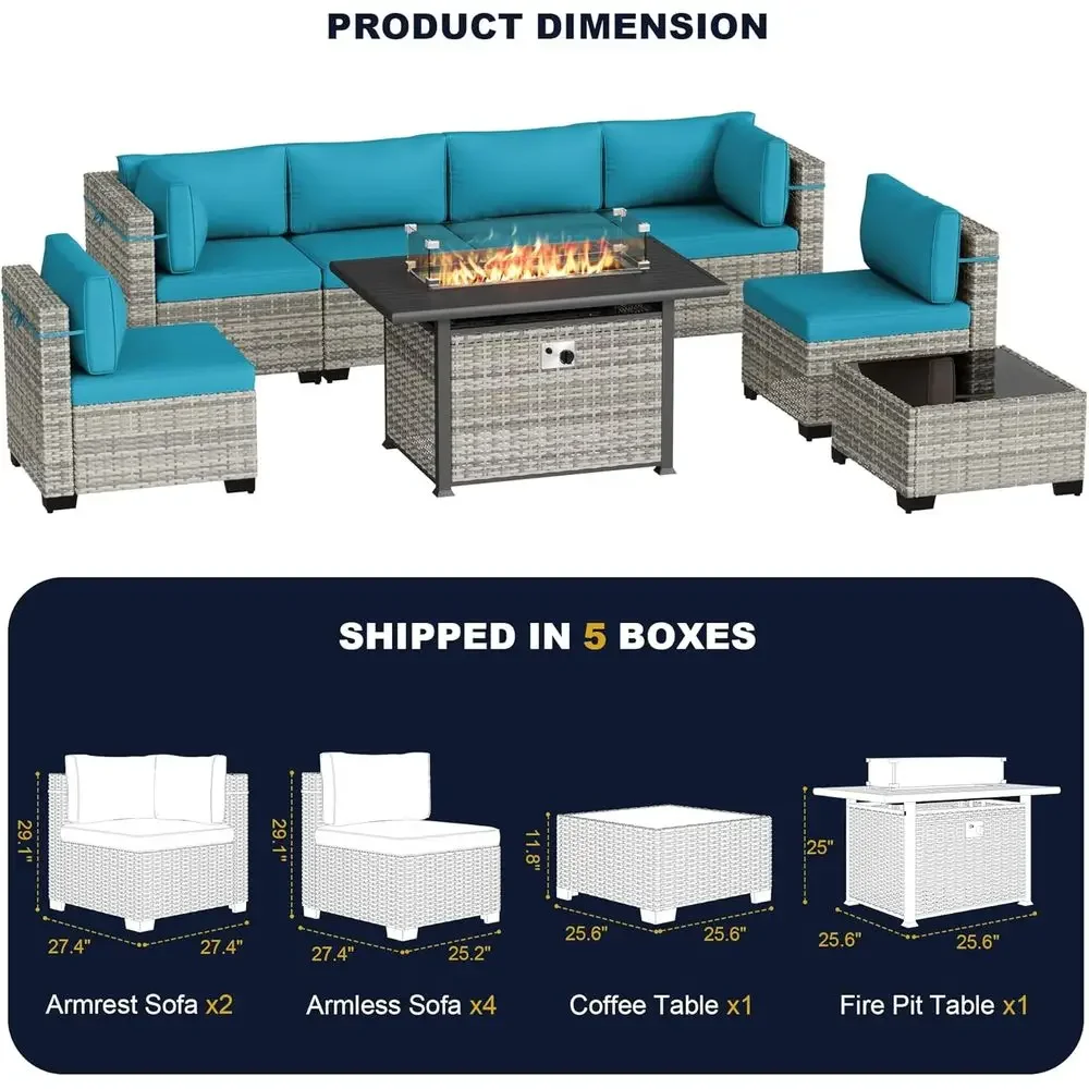 Set di mobili da esterno per p - Outdoor Furniture With Fire Pit recensione e prezzo