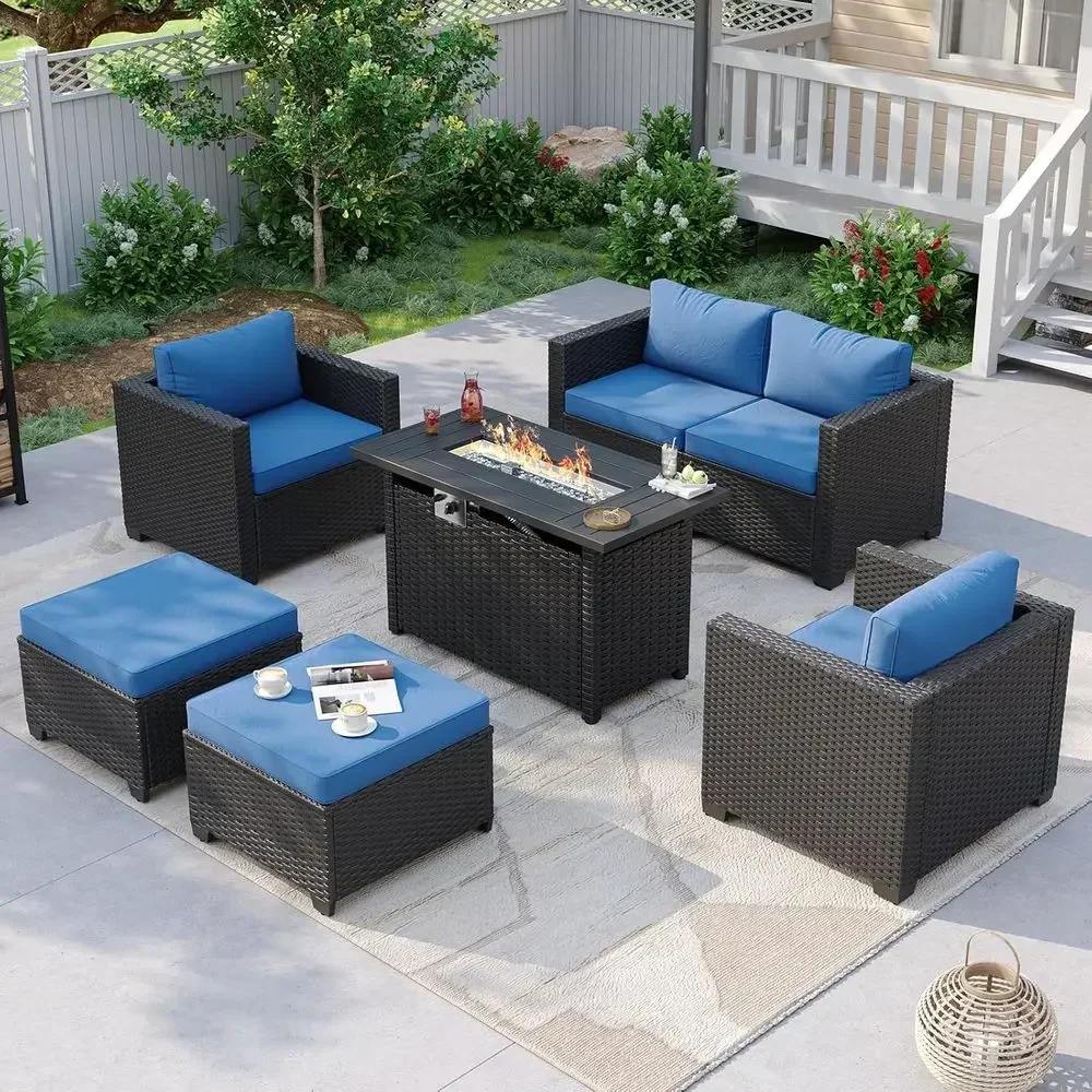 Set di Mobili da Esterno a 6 P - Outdoor Furniture With Fire Pit recensione e prezzo