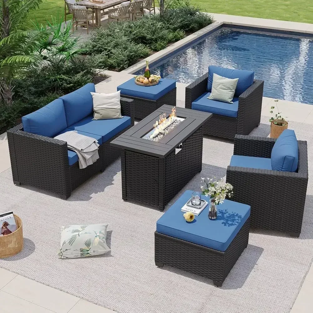 Set di Mobili da Esterno a 6 P - Outdoor Furniture With Fire Pit recensione e prezzo