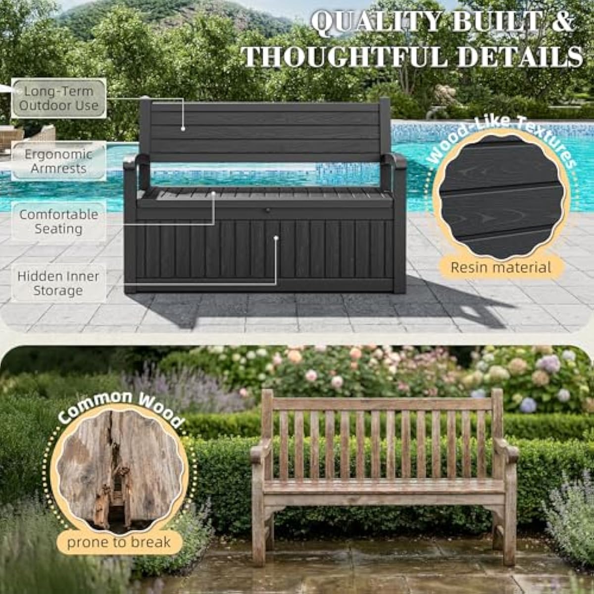 Cassetta da Esterno da 80 Gall - Outdoor Furniture With Storage recensione e prezzo