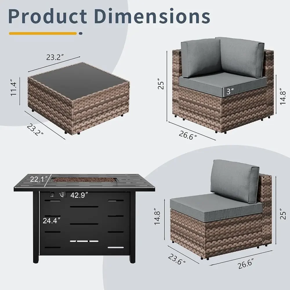 Set di mobili da esterno compo - Outdoor Furniture With Fire Pit recensione e prezzo