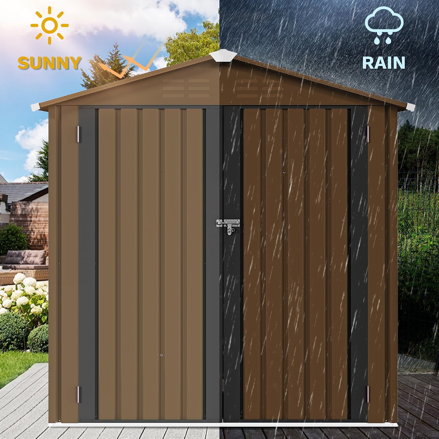 Casetta da Giardino in Metallo - Outdoor Furniture With Storage recensione e prezzo