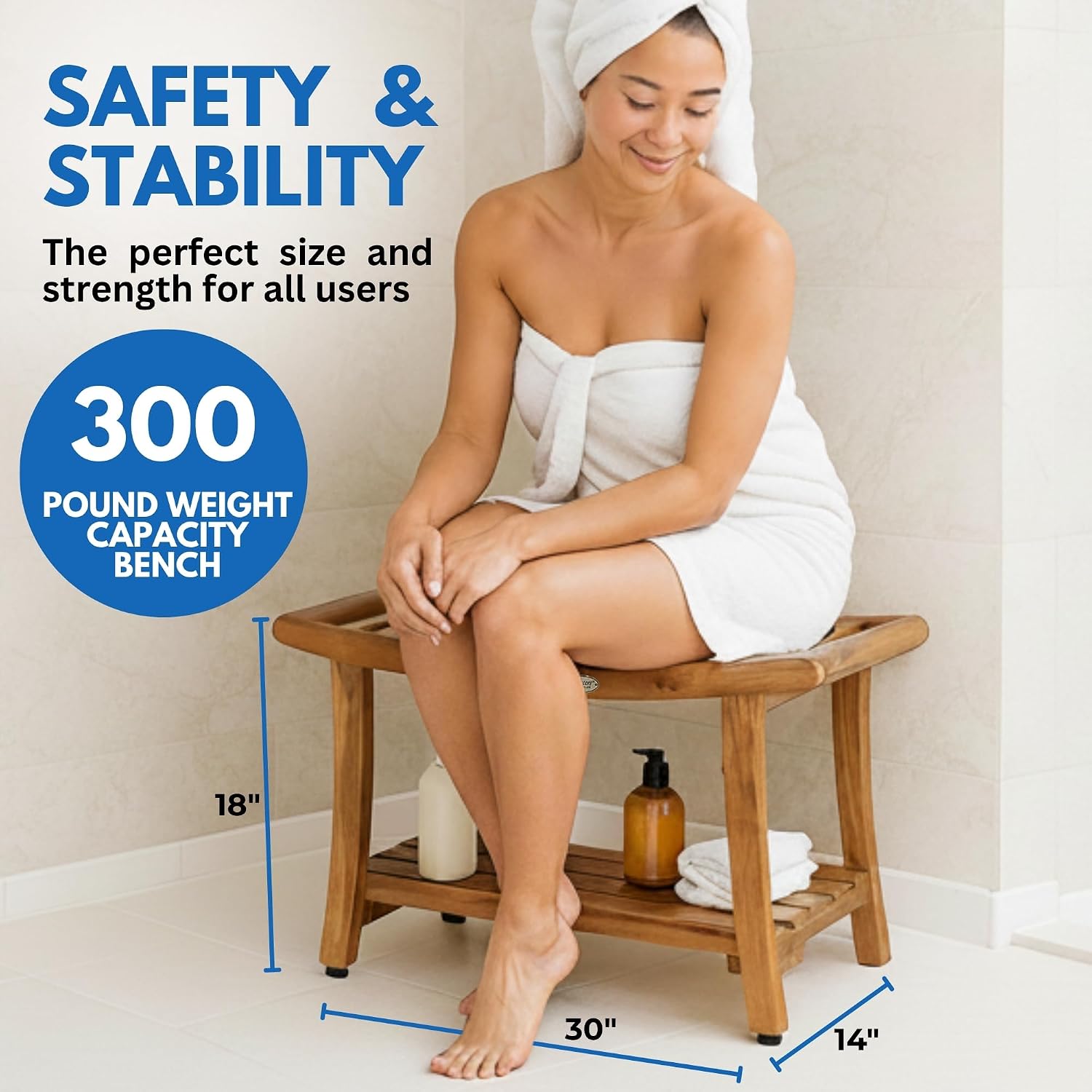 Panca doccia in teak con ripia - Outdoor Furniture For Pool recensione e prezzo