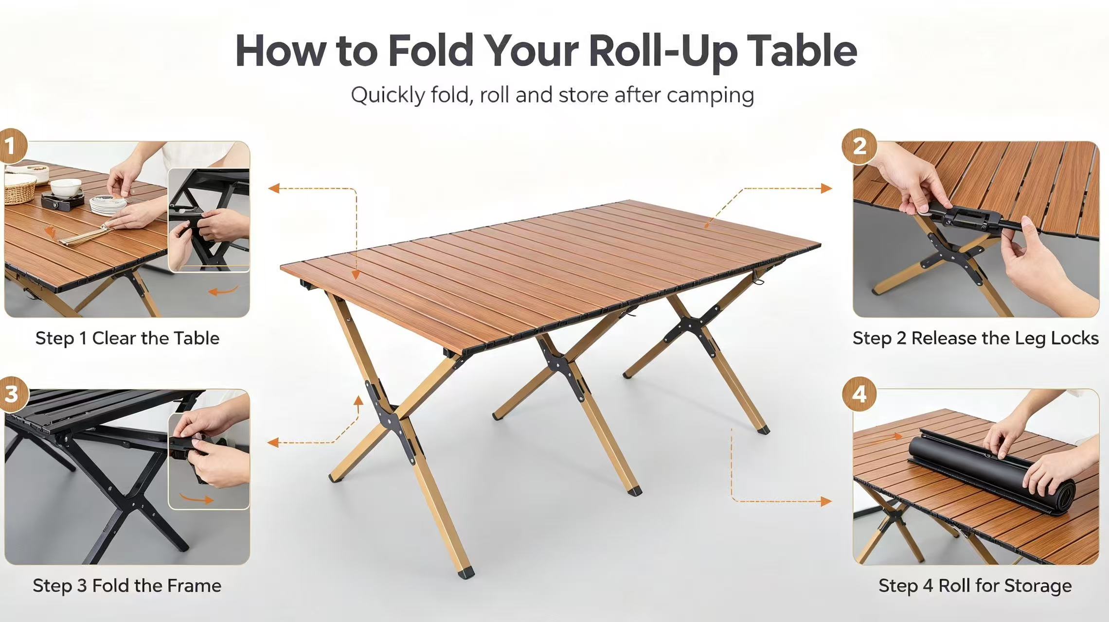 Tavolo Pieghevole Arrotolabile - Outdoor Furniture Vendors recensione e prezzo