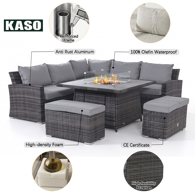 Set di Mobili da Giardino Mode - Outdoor Furniture With Fire Pit recensione e prezzo