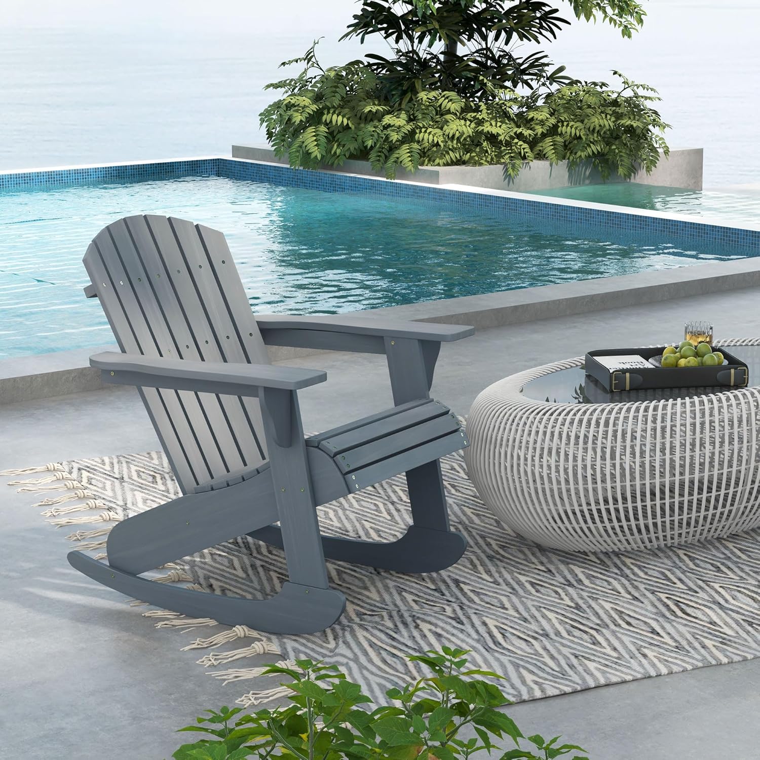Sedia a dondolo Adirondack in  - Outdoor Furniture With Fire Pit recensione e prezzo