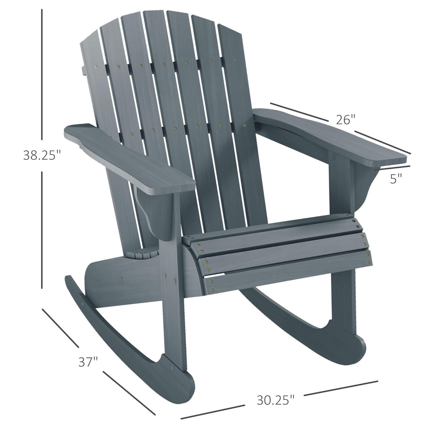 Sedia a dondolo Adirondack in  - Outdoor Furniture With Fire Pit recensione e prezzo